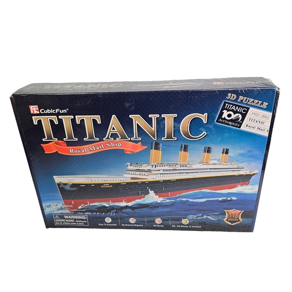 Titanic 3D Puzzle 113 Pieces 100th Anniversary T4011H CubicFun No Gluing New